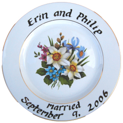 Wedding Gift Personalized Plate